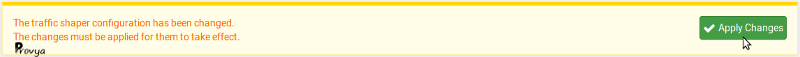 Bouton Apply changes pfSense - Provya