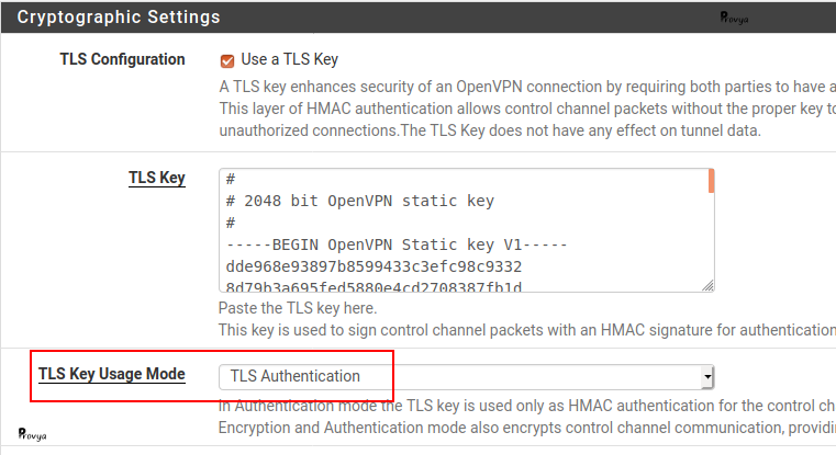 TLS pour l'authentification OpenVPN sous pfSense - Provya