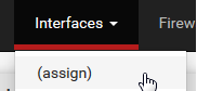 menu Interfaces > Assignments