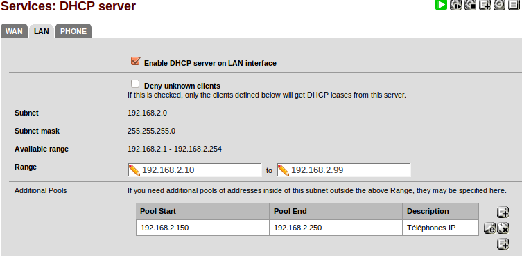 Configuration pfSense VoIP