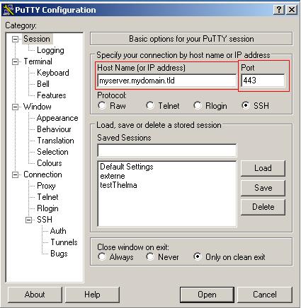 Connexion SSH avec Putty